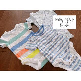 ベビーギャップ(babyGAP)のbaby GAP 3枚セット　1〜2ヶ月(ロンパース)