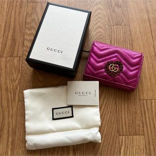 グッチ(Gucci)のGUCCI 2つ折り財布 マーモント バレンタイン限定(財布)