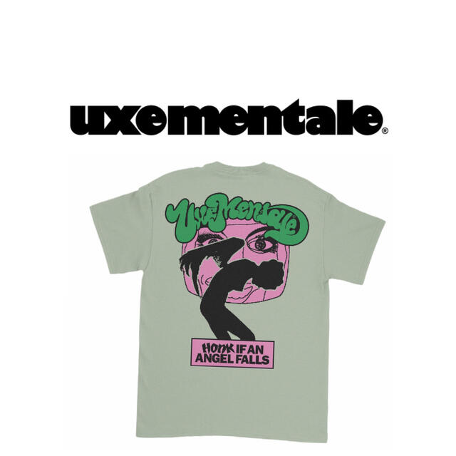 新品 Uxe Mentale angel falls Tシャツ XL green