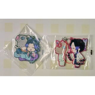 バンダイ(BANDAI)の【2個ｾｯﾄ】鬼滅の刃 胡蝶しのぶ 伊之助 ラバーマスコット(ストラップ)
