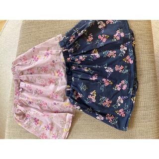 ニシマツヤ(西松屋)の花柄　インナーパンツ付きスカート　110 (スカート)