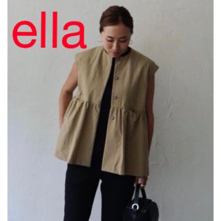 ドゥーズィエムクラス(DEUXIEME CLASSE)の値引新品ella doby cloth frill vest ベージュ(その他)