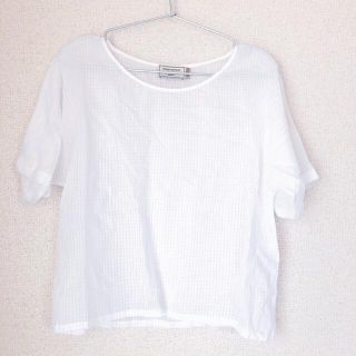 メゾンキツネ(MAISON KITSUNE')の美品 メゾンキツネ コットン カットソー トップス(Tシャツ/カットソー(半袖/袖なし))