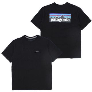 パタゴニア(patagonia)のpatagonia Tシャツ P-6 LOGO ポケット　ブラック S(Tシャツ/カットソー(半袖/袖なし))