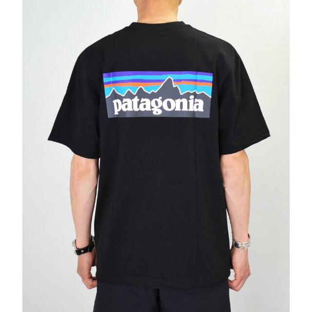 patagonia Tシャツ P-6 LOGO ポケット ブラック L 【待望