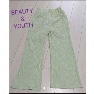 ビューティアンドユースユナイテッドアローズ(BEAUTY&YOUTH UNITED ARROWS)のプリースワイドパンツ   ウォッシャブル BEAUTY&YOUTH(カジュアルパンツ)