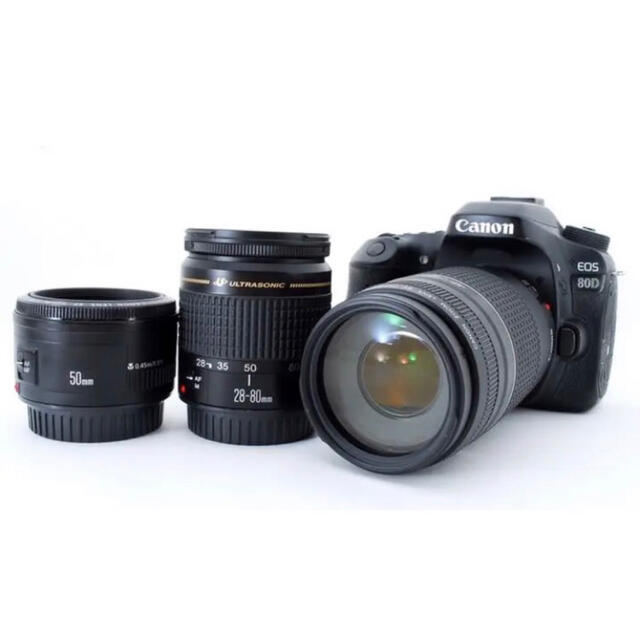 キャノン Canon EOS 80D標準望遠単焦点レンズセットの通販 by m.a.a.a.0813's shop｜ラクマ