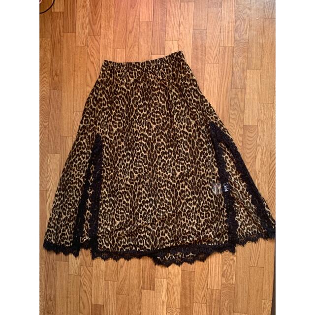 COQULE シースルーレオパード柄スカート レディースのスカート(ロングスカート)の商品写真
