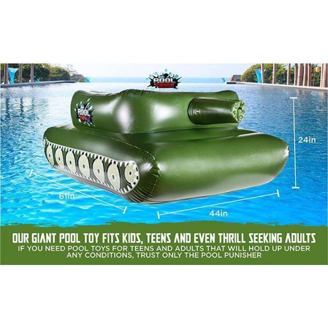 【SNSで話題！】浮き輪 戦車 水鉄砲付き 放水機能 親子で遊べる！ 5