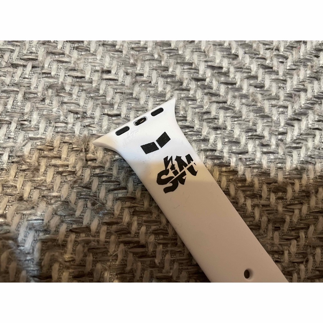 SiM コラボウォッチ 風 アップルウォッチ 社外ベルト 42-44 白 加工品 SiM コラボウォッチ 風 アップルウォッチ 社外ベルト 42-44 白 加工品