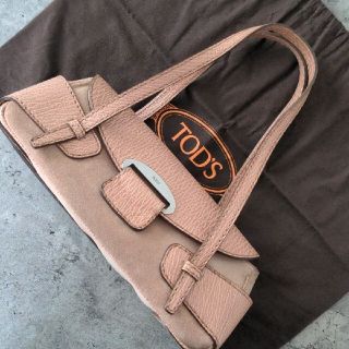 トッズ(TOD'S)のTOD’S トッズ 本革 レザー x スエード ハンドバッグ(ハンドバッグ)