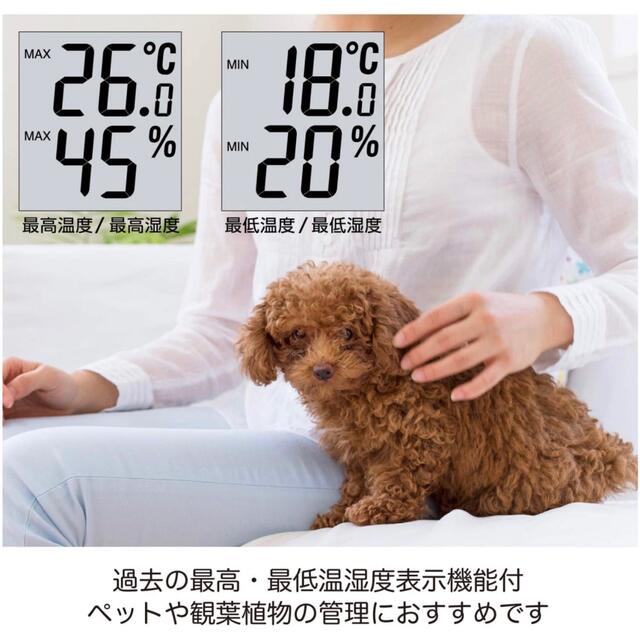 TANITA(タニタ)のタニタ 温湿度計 時計 カレンダー グレーTT558 インテリア/住まい/日用品のインテリア小物(置時計)の商品写真