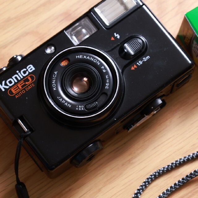 フィルムカメラ KONICA EFJ フィルム電池付　 コンパクトカメラ コニカカメラ