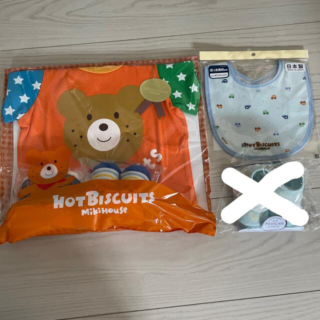 HOT BISCUITS(ホットビスケッツ)のミキハウス  ホットビスケッツ　80 ４点セット キッズ/ベビー/マタニティのベビー服(~85cm)(Ｔシャツ)の商品写真