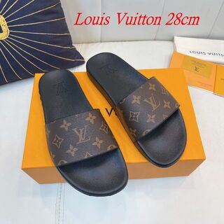 ルイヴィトン(LOUIS VUITTON)の美品 Louis Vuitton ルイヴィトン レザー サンダル 28(サンダル)