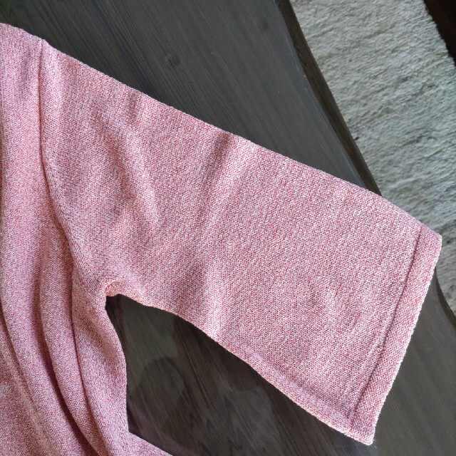 COUP DE CHANCE(クードシャンス)のCoup de Chance ピンク色の七分袖ニット レディースのトップス(ニット/セーター)の商品写真