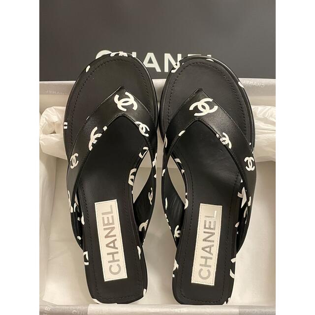 CHANEL シャネル　ビーチサンダル　サンダル　ブラック　黒　35 新品　限定