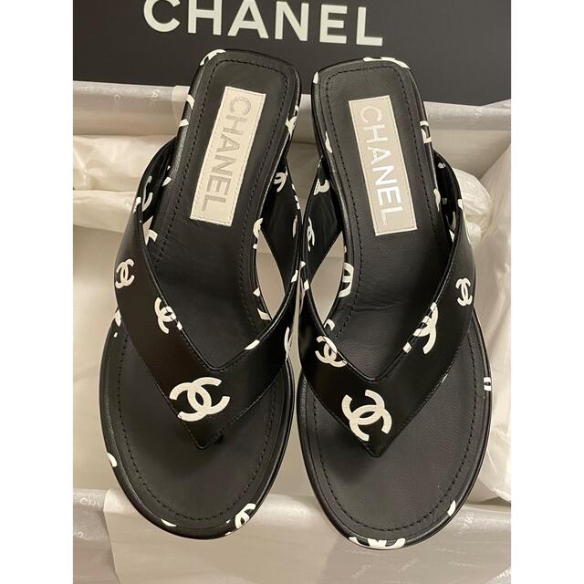 CHANEL シャネル　ビーチサンダル　サンダル　ブラック　黒　35 新品　限定