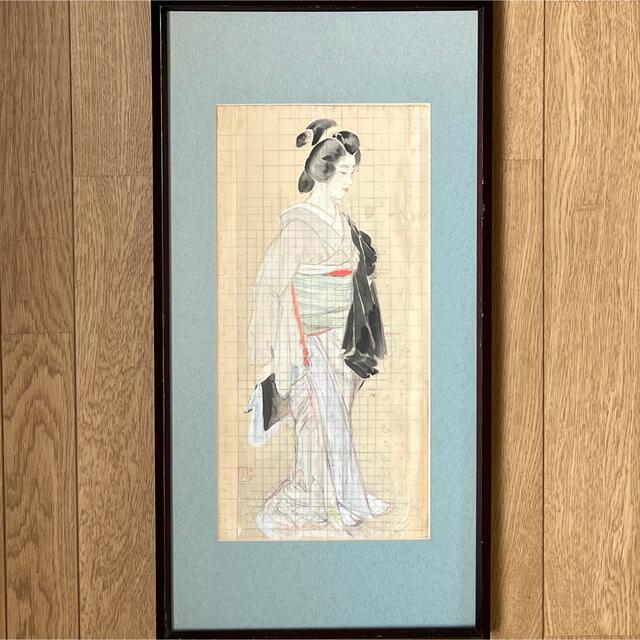 美術品/アンティーク日本画 肉筆 小下絵 美人画