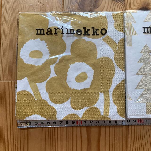 marimekko(マリメッコ)のマリメッコ　ペーパーナプキン　ウニッコ＆クーシコッサ　ゴールドカラー　33×33 インテリア/住まい/日用品のキッチン/食器(テーブル用品)の商品写真