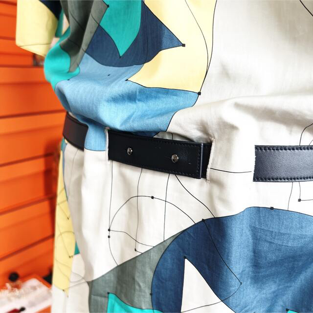 開店記念セール!】 H - 美品 HERMES エルメス ホース 本革 ワンピース