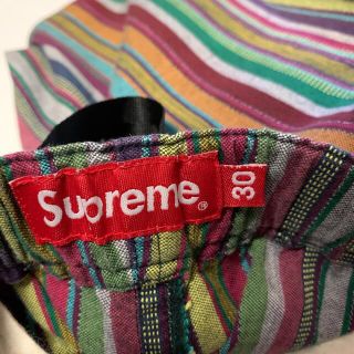 Supreme Striped Madras Belted Shortん