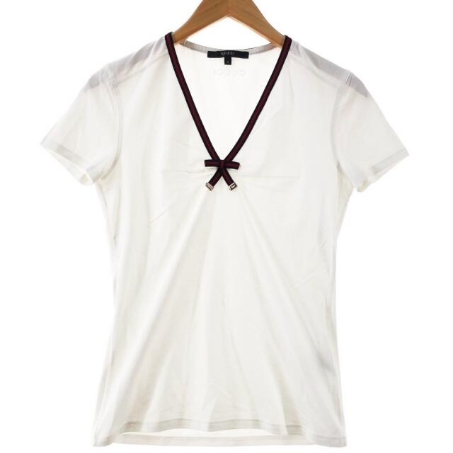 Gucci(グッチ)の〇〇GUCCI グッチ レディース Tシャツ サイズＳ ホワイト レディースのトップス(Tシャツ(長袖/七分))の商品写真