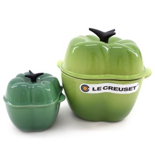 Le Creuset ル・クルーゼ ココット・ピーマン ローズマリー 18cm & 両手鍋 ミニ・ピーマン ジェイド 計2点 食器 キャセロール【送料無料】