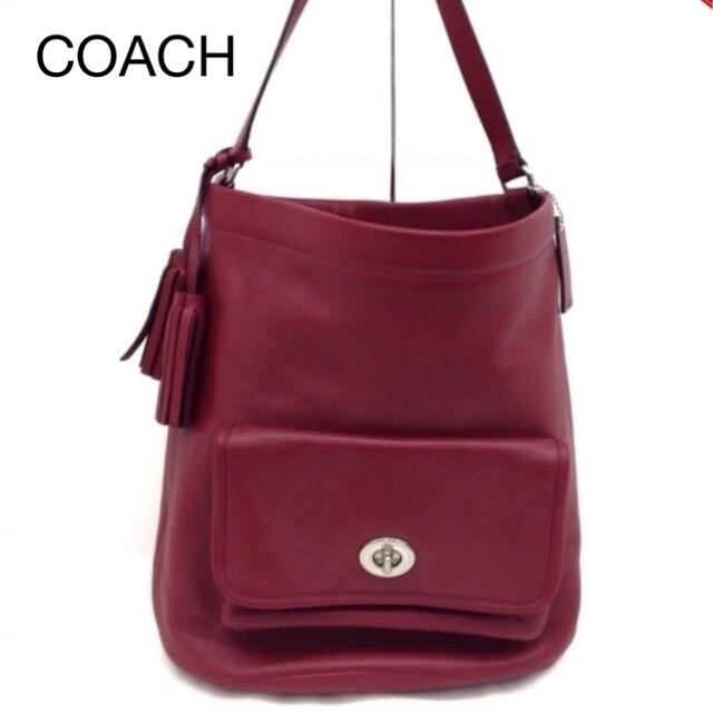 COACH - コーチ COACH ショルダーバッグ 本革レザー ボルドーバッグの