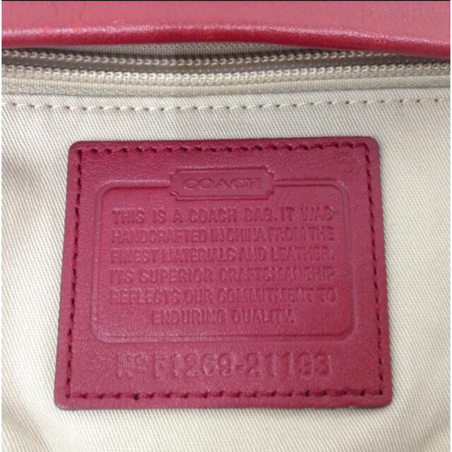 COACH - コーチ COACH ショルダーバッグ 本革レザー ボルドーバッグの