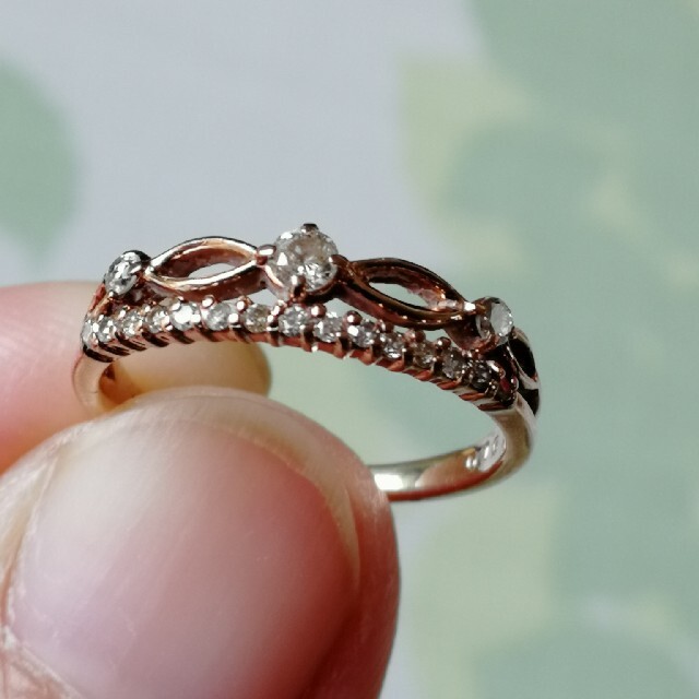 (最終金額)K10ダイヤモンドリング レディースのアクセサリー(リング(指輪))の商品写真