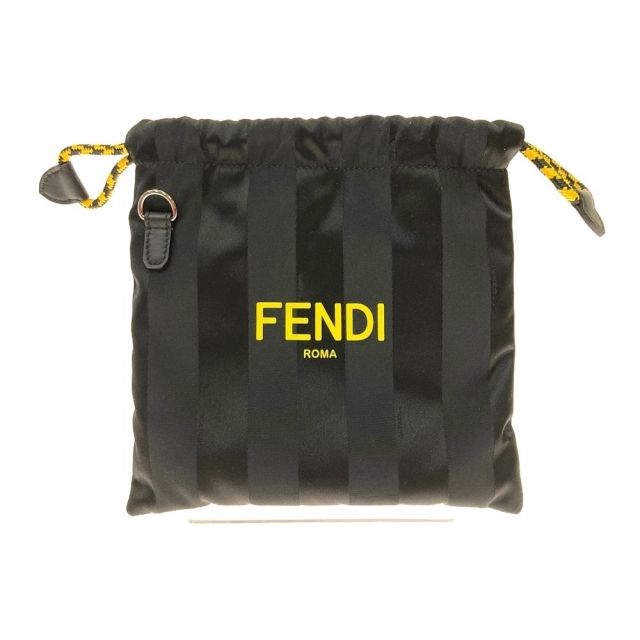 バッグ〇〇FENDI フェンディ フェンディパック スモールポーチ ナイロンバッグ 7VA510ADMAFOR2A ブラック x イエロー