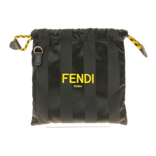 フェンディ(FENDI)の〇〇FENDI フェンディ フェンディパック スモールポーチ ナイロンバッグ 7VA510ADMAFOR2A ブラック x イエロー(その他)