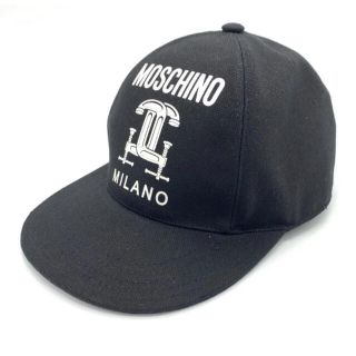 モスキーノ(MOSCHINO)の定価31900円■男女兼用■MOSCHINO■ロゴプリント入りキャップ 黒(キャップ)