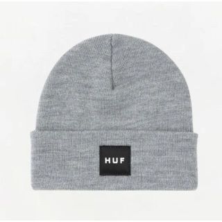 ハフ(HUF)のHUF ハフ エッセンシャル ボックスロゴ ビーニー グレー(ニット帽/ビーニー)