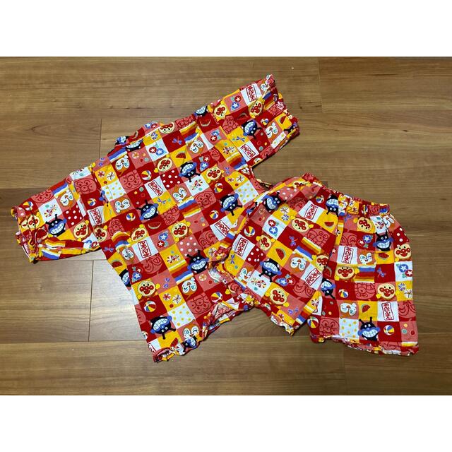 アンパンマン(アンパンマン)のアンパンマン  甚平　レッド　オレンジ　110cm キッズ/ベビー/マタニティのキッズ服女の子用(90cm~)(甚平/浴衣)の商品写真