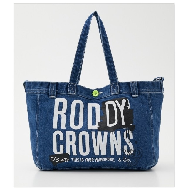 RODEO CROWNS WIDE BOWL(ロデオクラウンズワイドボウル)のRCWB 0528 R LOGO DENIM BAG レディースのバッグ(トートバッグ)の商品写真