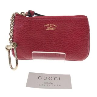 グッチ(Gucci)の〇〇GUCCI グッチ 財布 小銭入れ　レザー スウィング キーリング コインケース 368879 レッド(財布)