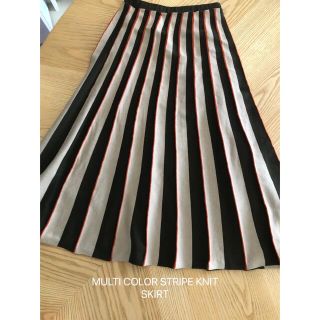 アメリヴィンテージ(Ameri VINTAGE)の週末限定価格☆MULTI COLOR STRIPE KNIT SKIRT(ロングスカート)