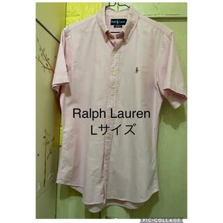 ラルフローレン(Ralph Lauren)のRalph Lauren  メンズ半袖ボタンダウンシャツ　 Lサイズ　ピンク(シャツ)