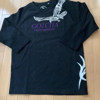 ガッチャ(GOTCHA)の⭐️ GOTCHA  デザインプリント七袖Tシャツ　黒　Mサイズ(Tシャツ/カットソー(半袖/袖なし))