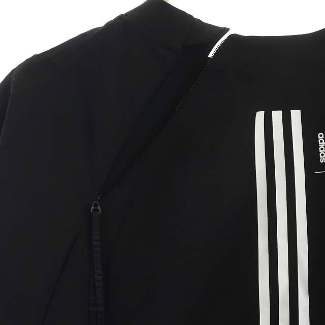 adidas(アディダス)のアディダス × ハイク カットソー 長袖 3本ライン ロゴプリント M 黒 レディースのトップス(カットソー(長袖/七分))の商品写真