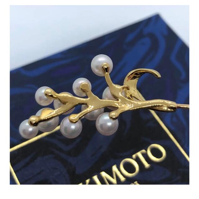 MIKIMOTO ミキモト パールブローチ K18 アコヤ本真珠 10球