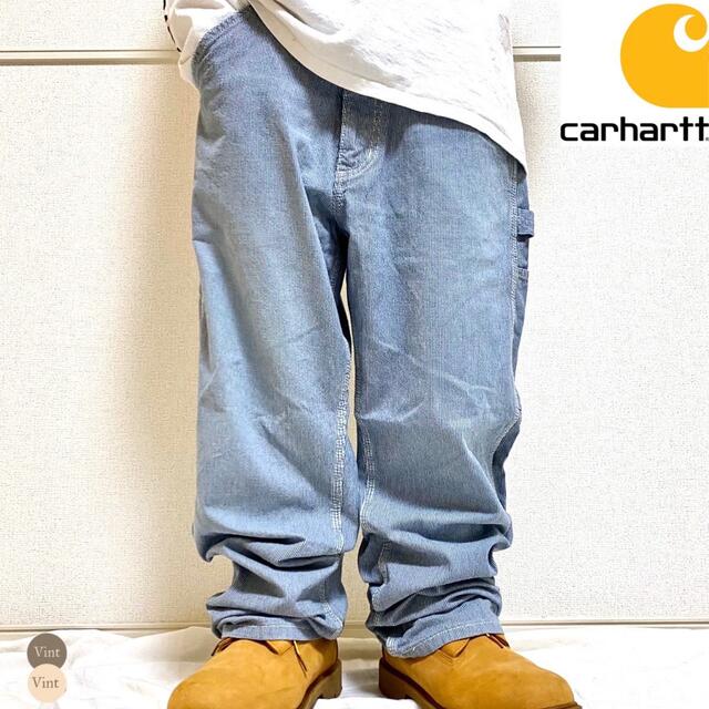 ないアイテ carhartt - Carhartt カーハート ペインターパンツ 革ロゴ 