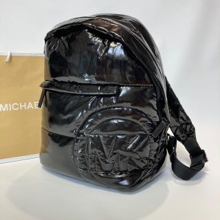 マイケルコース(Michael Kors)のMichael Kors ブラック キルティング パテント レザー バックパック(リュック/バックパック)