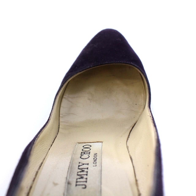JIMMY CHOO(ジミーチュウ)のジミーチュウ パンプス ハイヒール ピンヒール スエード 37 24.0cm 紫 レディースの靴/シューズ(ハイヒール/パンプス)の商品写真