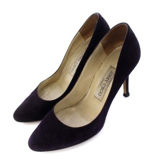 ジミーチュウ(JIMMY CHOO)のジミーチュウ パンプス ハイヒール ピンヒール スエード 37 24.0cm 紫(ハイヒール/パンプス)