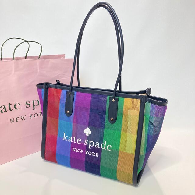 日本未入荷　新作　Kate Spade シースルーレインボーロゴショルダーバッグレザー購入場所