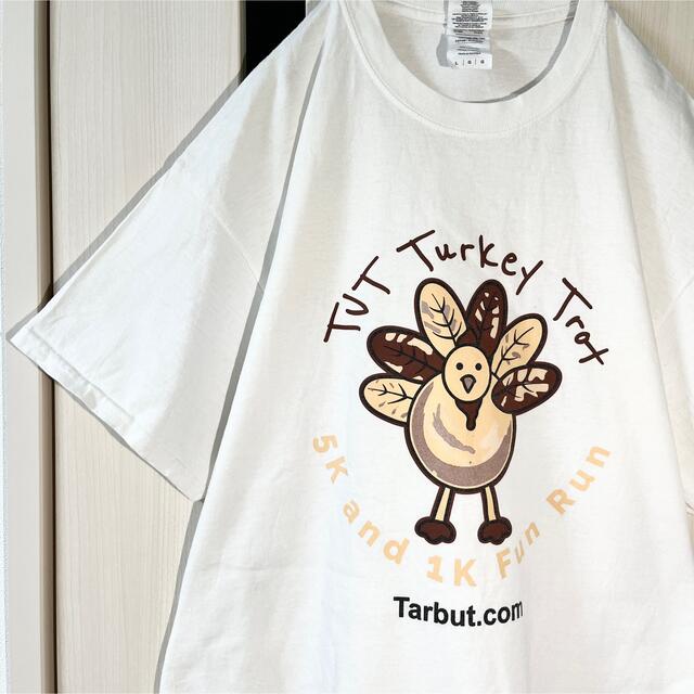 ART VINTAGE(アートヴィンテージ)の海外製 白 Tシャツ ロゴプリント オーバーサイズ トップス L メンズのトップス(Tシャツ/カットソー(半袖/袖なし))の商品写真