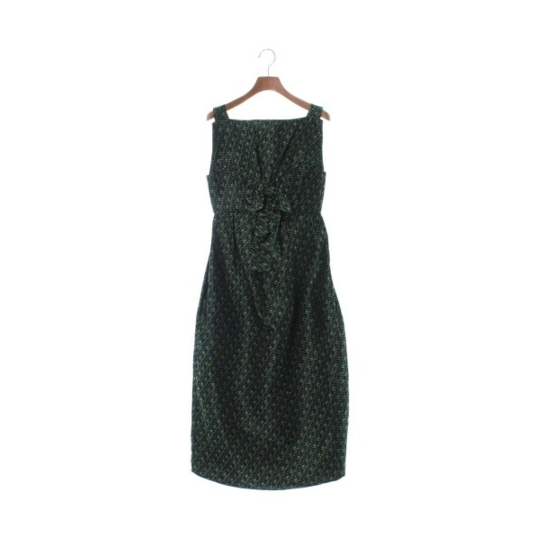 ROCHAS - ROCHAS ロシャス ワンピース 40(M位) 緑x黒x黄等(花柄
